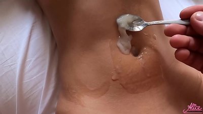 Deep Blowjob ug Passionate Sex Close-up - Nakaon nga Sperm